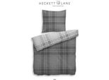Hnl Biancheria Da Letto Reversibile In Cotone Twill Checked Den 135X200 Cm + 80X80 Cm Grigio