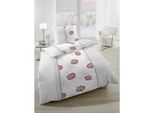 Biancheria Da Letto Hahn In Fibra Fine A Motivi Floreali, Grigio 135X200 Cm + 80X80 Cm