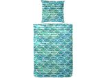 Biancheria Da Letto Hahn Renforcé Blu 155X220 Cm + 80X80 Cm