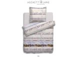 Heckett & Lane Biancheria Da Letto Reversibile Kelly Renforcé Spiaggia Palme Città Skyline Metropoli Dimensioni 135X200 Cm
