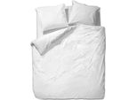 EtÉRea Mako Satin 140X200Cm + 70X90Cm - Biancheria Da Letto Per Tutte Le Stagioni Copripiumino Tinta Unita - Set Di Biancheria Da Letto Con Cuscino 140X200Cm Copripiumino + 70X90Cm Federa Mako Satin - Green - Bianco