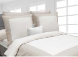 Heckett & Lane Biancheria Da Letto Reversibile In Raso Di Cotone Lina I Dimensioni 200 X 200 Cm 2X 80X80 Cm I Colore Bianco Bicolore