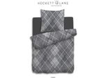 Hnl Biancheria Da Letto In Flanella A Righe Crispin Grigio 135X200 Cm + 80X80 Cm