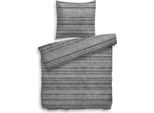 Hnl Biancheria Da Letto In Cotone A Righe Grigio Seb 135X200 Cm + 80X80 Cm