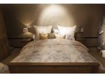 Hnl Biancheria Da Letto In Raso Grigio Pavone 135X200 Cm + 80X80 Cm