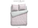 Heckett & Lane I Biancheria Da Letto In Raso Clove I 135X200 80X80Cm I Colore Rosa I Disegno A Righe Orizzontali