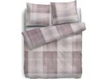 Hnl Biancheria Da Letto In Raso Arras A Righe Taupe 135X200 Cm + 80X80 Cm