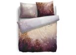 Hnl Biancheria Da Letto In Raso Foglie Uccelli Fata Rosa Moderna 135X200 Cm + 80X80 Cm