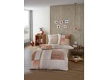 Kaeppel Mako Satin Biancheria Da Letto A Scacchiera Beige 135X200 Cm Rame