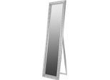 Casa Padrino Specchio Barocco Da Appoggio / Specchio Da Parete Argento 45 X H. 180 Cm - Specchio Fatto A Mano Con Cornice In Legno E Splendide Decorazioni