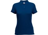 Polo Fruit Of The Loom Donna 65/35, Kurzarm BC384 (S) (Marineblau)