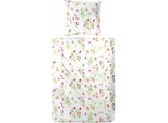 Biancheria Da Letto Hahn In Policotone Fiori Acquerello Viola 135X200 Cm + 80X80 Cm