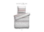 Hnl Biancheria Da Letto In Flanella Mika Bianco Grigio 135X200 Cm + 80X80 Cm