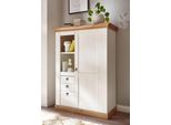 Cassettiera Country House 102Cm Pino Bianco / Rovere Wotan Soggiorno