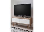 Lavagna Merle 107Cm Rovere Riviera / Bianco Opaco Tv Soggiorno