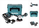 Makita Dga 511 Rmj Smerigliatrice Angolare A Batteria 18V 125 Mm In Valigetta Makpac + 2X Batterie 4,0 Ah + Caricatore Rapido