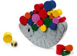 Small Foot Design 7783 Gatto Equilibratore In Legno, Con Gomitoli, Multicolore, 22 Pezzi (1 Set)