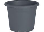 Dehner Vaso Da Fiori Cylindro, Vaso Per Piante Resistente Al Gelo / Ai Raggi Uv / Alle Intemperie, Vaso Per Piante Riciclato, Ø 50 Cm Circa, Altezza 36 Cm, Plastica, Antracite