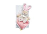 Set Regalo Doudou - Coniglio Amico Rosa Giocattolo 24 Cm