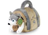 Rappa Cane Husky Di Peluche 13 Cm Con Cassa ECO-FRIENDLY