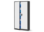 Set Di 3 Schedari C001H Armadio Per Ufficio Armadio In Metallo Armadio In Acciaio Armadio Per Utensili Armadio In Lamiera D'acciaio Verniciato A Polvere Armadio Con Ante A Battente Chiudibile A Chiave 195 Cm X 90 Cm X 40 Cm Colore: Antracite/Bianco)