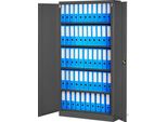 Set Di 3 Schedari C001H Armadio Per Ufficio Armadio In Metallo Armadio In Acciaio Armadio Per Utensili Armadio In Lamiera D'acciaio Verniciato A Polvere Armadio Con Ante A Battente Chiudibile A Chiave 195 Cm X 90 Cm X 40 Cm Colore: Antracite/Antracite