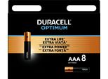 8X Batterie Duracell Alcaline Optimum Aaa LR3