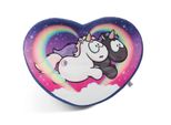 Nici Cuscino Unicorno Portatore Di Stelle E Custode Della Luna 40X28Cm Cuore Verde