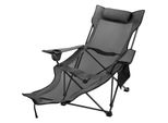 Vevor Sedia Da Campeggio Pieghevole Con Poggiapiedi Sedia Da Campeggio Pieghevole Grigia Sedia Da Giardino Con Poggiapiedi 168 X 56 X 69 Cm Sedia Da Giardino Con Poggiapiedi 150 Kg