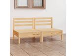 The Living Store Divano Da Giardino A 2 Posti In Pino Massiccio