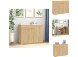 Vidaxl Credenza Rovere Sonoma 88X30X70 Cm Materiale Legno - Credenze