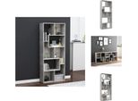 Vidaxl Libreria Grigio Cemento 67X24X161 Cm In Materiale Ligneo - Librerie E Scaffalature