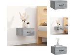 Vidaxl Comodino A Parete Grigio Sonoma 35X35X20 Cm - Comodini