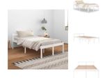 Vidaxl Letto Senior Bianco 120X200 Cm In Legno Di Pino Massiccio - Letti E Strutture Letto