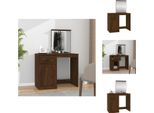 Vidaxl Tavolino Da Toilette Con Specchio Effetto Rovere Marrone 90X50X132,5 Cm - Tavolini Da Toilette