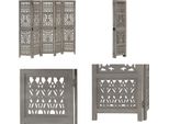 Vidaxl 5Pc. Divisorio Per Sala Intagliato A Mano In Legno Massiccio Di Mango 200×165Cm - Divisorio Per Sala - Divisorio Per Sala Intagliato A Mano - Divisori Per Sala - Divisori Per Sala