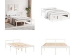 Vidaxl Letto Per Anziani Bianco 120X200 Cm In Legno Massiccio Di Pino - Letto Per Anziani - Letto Per Anziani - Letti Per Anziani - Letti Per Anziani