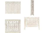 Vidaxl 5Pc. Divisorio Per Sala Intagliato A Mano In Legno Massiccio Di Mango 200×165Cm - Divisorio Per Sala - Divisorio Per Sala Intagliato A Mano - Divisori Per Sala - Divisori Per Sala