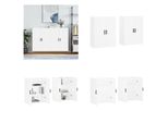 Vidaxl Armadi A Muro 2 Pz. Bianco 69,5X34X90 Cm - Armadio A Muro - Armadio A Muro - Armadio - Armadio Portaoggetti