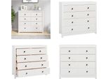 Vidaxl Mobiletto Laterale Bianco 100X40X90 Cm In Pino Massiccio - Mobiletto Laterale - Mobiletto - Mobiletto Portaoggetti
