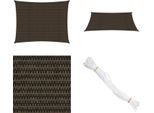 Vidaxl Tenda Da Sole 160 G/M² Marrone 2,5X3,5 M Hdpe - Tenda Da Sole - Protezione Dal Sole - Protezione Dal Vento - Tenda Da Sole