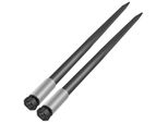 Forche Per Caricatore Frontale Vevor Forche Per Balle Da 49 Pollici Capacità Forche 1814 Kg Forche Per Pallet 124,4 Cm Peso Lordo 26,36 Kg Per Trattore Accessori Nero Forche Per Balle Caricatore Frontale Acciaio 2 Pezzi