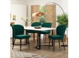 Flieks Gruppo Tavolo Da Pranzo 5 Pezzi, Tavolo Da Pranzo Con 4 Sedie Da Pranzo, Set Tavolo Da Pranzo Sala Da Pranzo Con 4 Sedie, Set Tavolo Cucina Con 4 Sedie