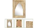 The Living Store Specchio Dipinto A Mano 40 X 55 Cm Legno Massiccio Mango