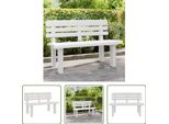 The Living Store Panca Da Giardino Bianca 110X52X71 Cm Polipropilene