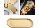 Vassoio Ovale In Acciaio Inox, Vassoio Decorativo In Acciaio Inox, Vassoio Ovale D'oro, Piatto Ovale In Acciaio Inox, Vassoio Di Stoccaggio In Acciaio Inox, Vassoio Ovale In Metallo