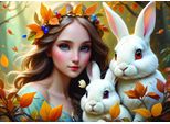 Alipson Puzzle Signora E Coniglietti - 500 Pezzi Bunt