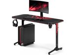 Scrivania Da Gioco Diablo X-Mate 1400 Scrivania Per Computer Pc Nera Piano D'appoggio Ergonomico Gancio Per Cuffie Portabicchieri 140 Cm X 60 Cm X 75 Cm