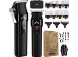 Inf Set Tagliacapelli Professionale 2 Pezzi: Acciaio Inox, Uso Domestico Nero
