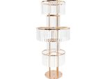 Decorazione Da Tavolo Per Matrimonio - Portafiori/Vaso - Base Rotonda - 5 Livelli - Acrilico Appeso - Ferro E Acrilico - Giallo
